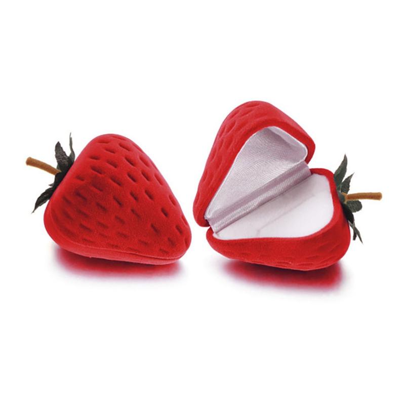 Strawberry ring box jewelry box earring necklace packaging box 3