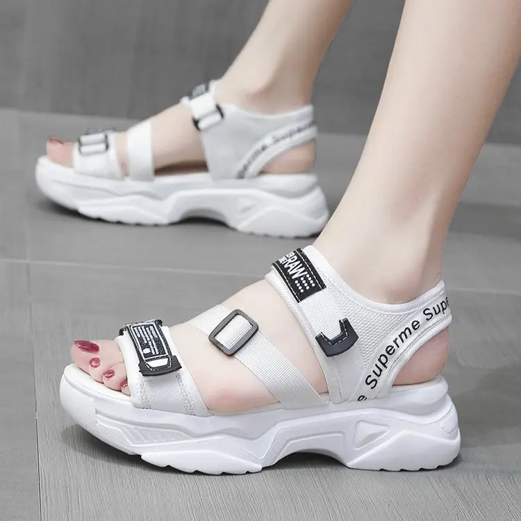 Sandal Nữ Đi Học Quai Hậu Ulzzang Độn đế 5cm - Giày Xăng Đan Nữ Hàn Quốc