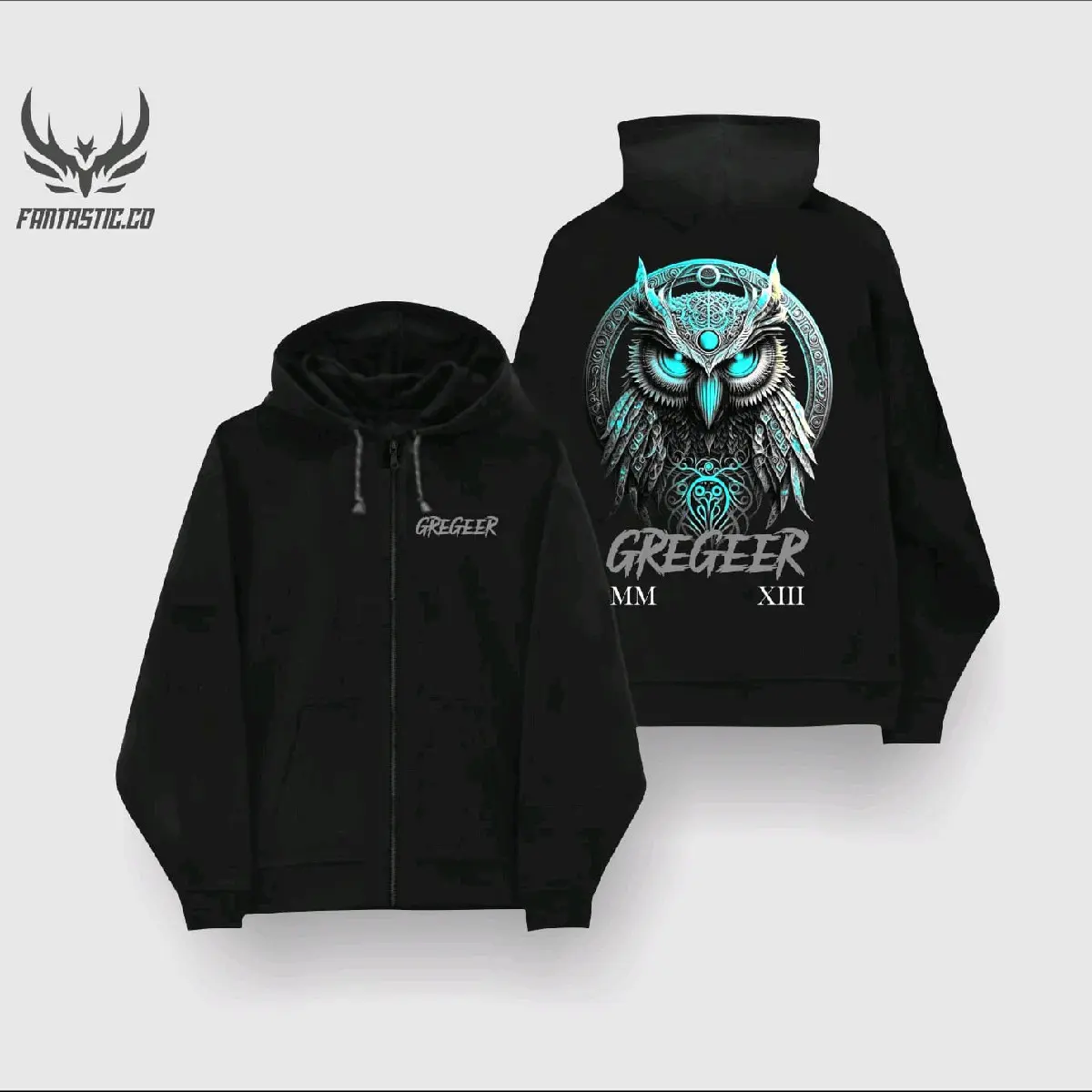 ZIPPER GREGER OWL ZIPPER JAKET SLETING SUNMORI