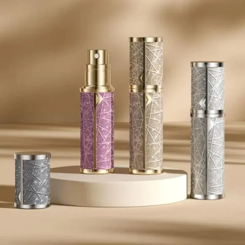Chai Nước Hoa Bằng Da, Cầm Tay, Chai Xịt Rỗng 5ml, Có Thể Nạp Đáy, Hộp Đựng Mỹ Phẩm, Thích Hợp Đi Du Lịch 8