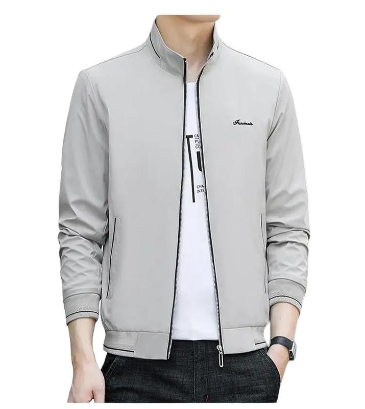 Áo Khoác Dù Nam Hiện Đại - Mẫu Áo Dù Bo Viền Trẻ Trung Hàn Quốc , Dù Dày Chống Năng gió ,Hàng VNXK Menswear Jean Kem Jacket Đen aokhoac nam