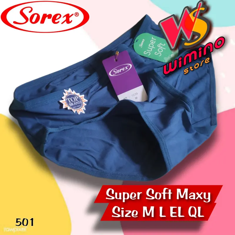 M501 Sorex Celana Dalam Wanita Dewasa Dan Remaja Bahan Katun Super Soft Ukuran M L EL QL Motif Polos 4