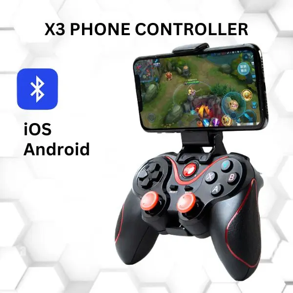 Bộ điều khiển không dây, X3, Tay cầm chơi game, Cần điều khiển không dây, Tương thích với Android, iOS, PC, TV Box, Bộ Chuyển Đổi OTG, Thích hợp cho trò chơi