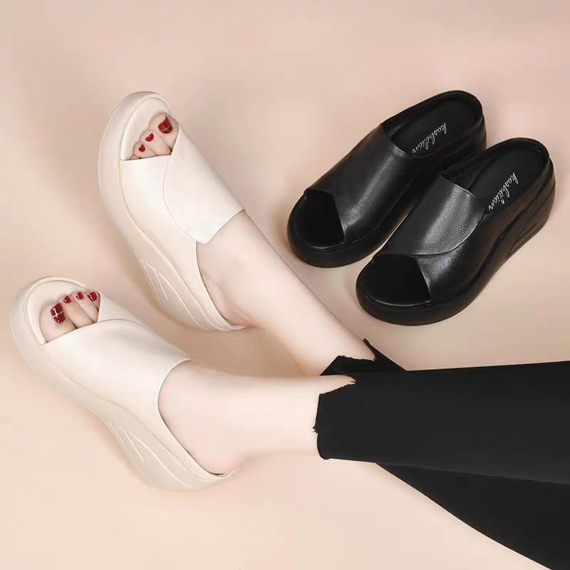 DÉP DA HỞ MŨI CAO CẤP 7CM Nữ DéP Sandal 4
