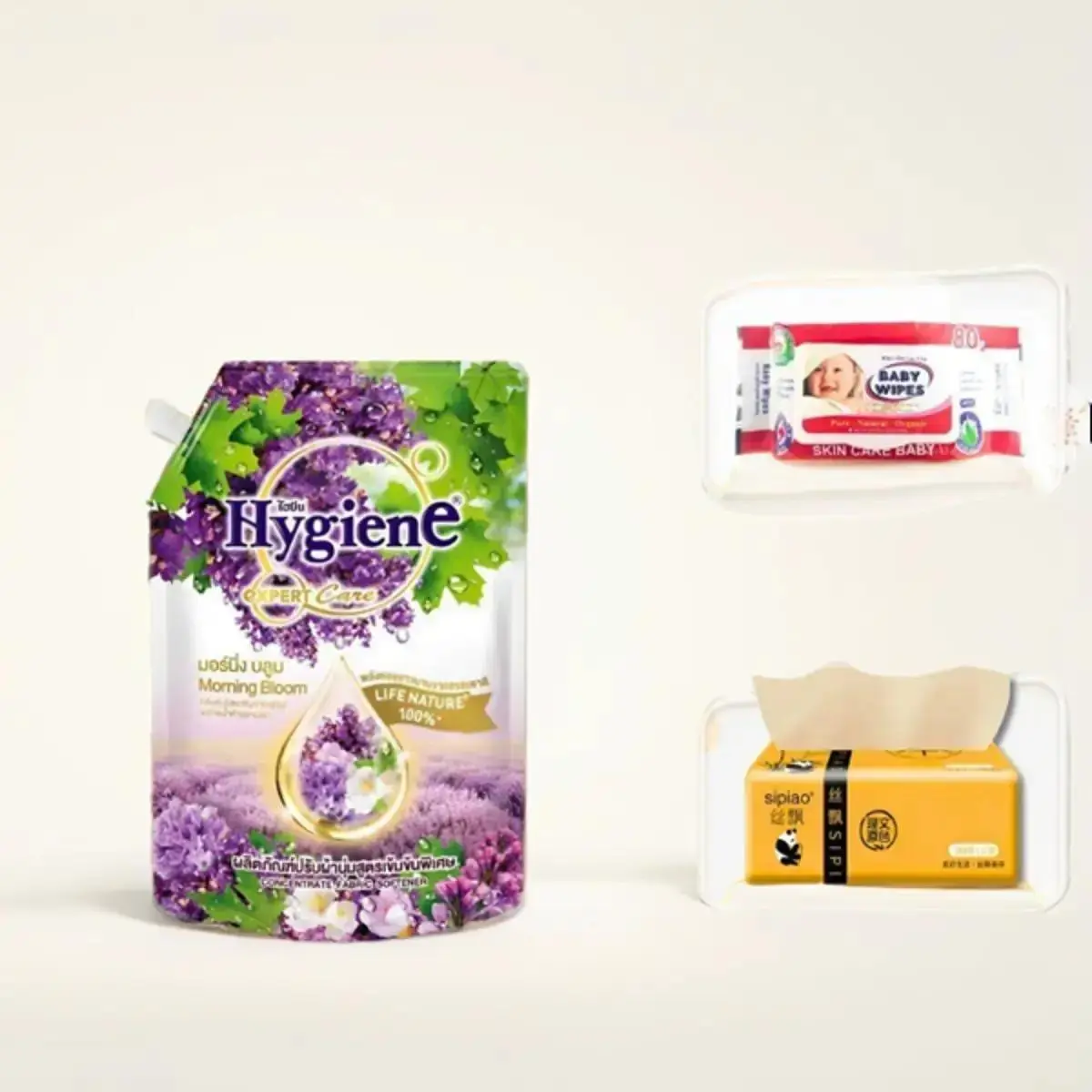 Nước Xả Vải Hygiene Thái Lan Giặt Xả Quần Áo Morning Bloom  Life Nature [Tím] 1150ml