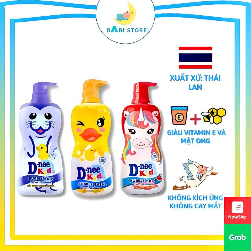 Sữa tắm cho bé, Sữa tắm gội Dnee Kid hình thú 400ml - Babi Store