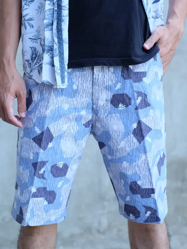 Celana Pendek Pria Chino Motif Amico Shorts Katun 1