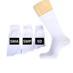 Kaos Kaki Sekolah Putih Panjang Polos SD SMP SMA Anak Laki-Laki & Perempuan Nyaman Tebal Spandek Premium