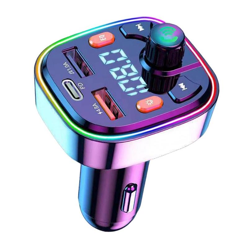 Bluetooth FM Modulator Handsfree Calling Wireless Adapter Car FM Modulator 6
