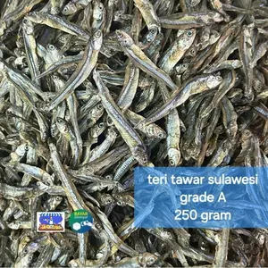 Ikan Teri Tawar Hitam Super 250g Vakum Asli