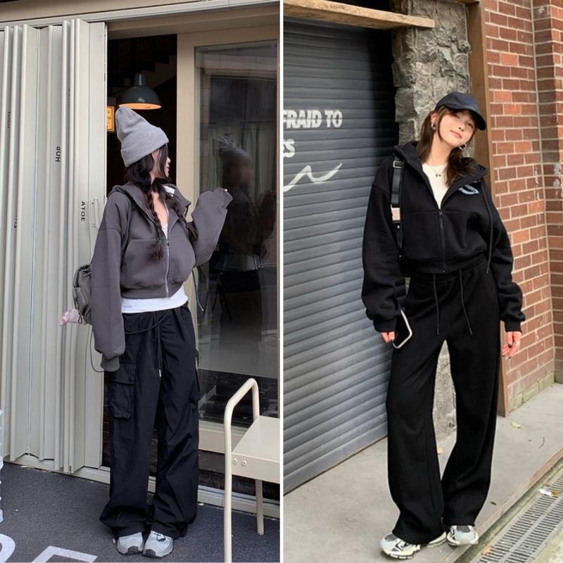 Áo khoác nỉ croptop hoodies phù hợp dành cho nữ  Menswear Nhung 7