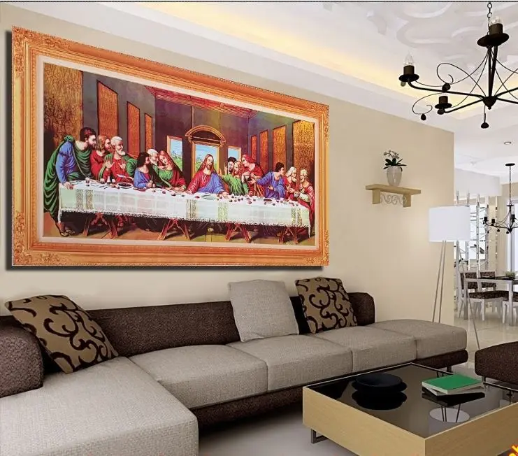 Tranh thêu chữ thập Bữa Tiệc Ly (12 Thánh Tông Đồ) LV3353 (125 x 55 cm) - LavenderShop - Làm Đồ Handmade 1