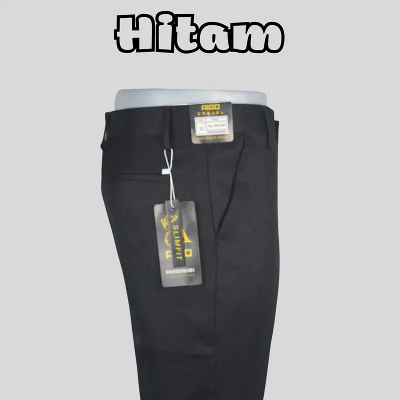 PAKET BUNDLING 1 PAKET ISI 2 CELANA PANJANG PRIA SLIMFIT FORMAL KANTOR Kerja Hitam Abu Tua Muda Navy Polos Kain Semi wol Lembut Nyaman 1
