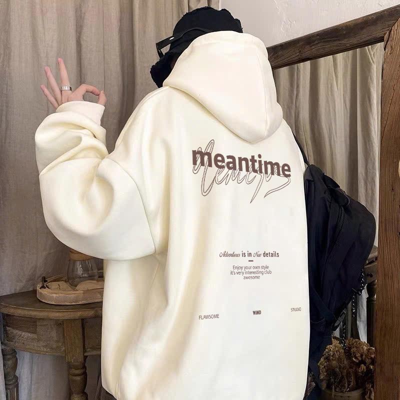 Áo hoodie unisex form rộng WIND MeanTime hoodie nút bấm thời trang nam nữ nỉ bông oversize Menswear Dài Tay Tay Dài