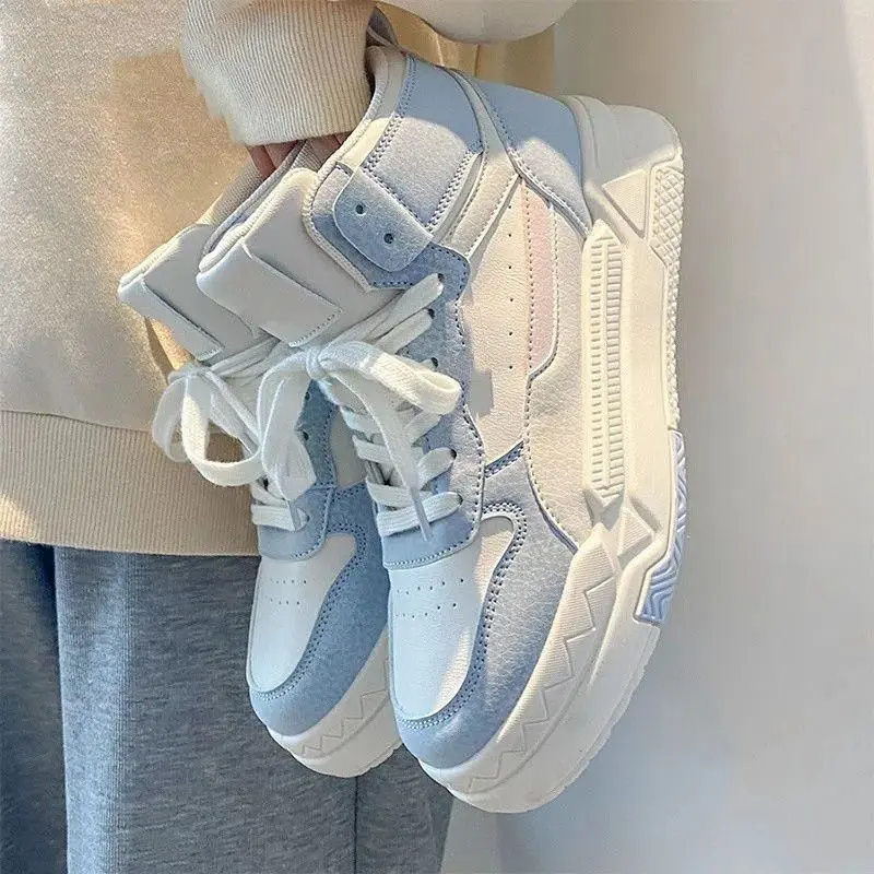 Giày Giày Thể Thao Cổ Cao, Hàng Mới Về, Dành Cho Nữ, Phong Cách Preppy, Thiết Kế Lưới Gió, Phổ Biến, Đế Bằng, Dễ Phối Đồ, Thời Trang, Giày Thường Ngày Màu Trắng， Sneaker， Shoes， Hoa