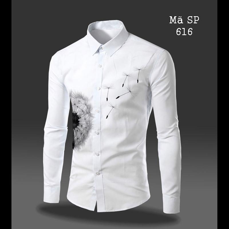 áo nghệ thuật 616 áo sơ mi nam HOA BỒ CÔNG ANH
