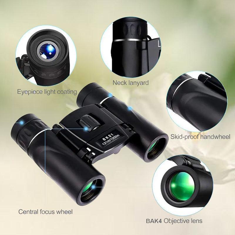 Product Introduction of 8x21 Mini Pocket Binoculars, Compact Lightweight Binoculars, Fully Coated Lens Binoculars for Travel & Hiking 8