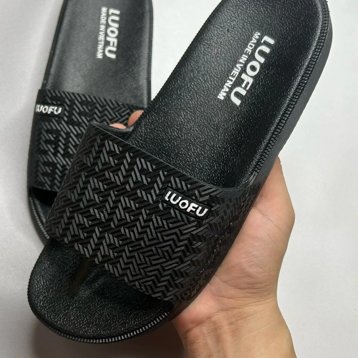 Dép đúc loufu nam nữ,unisex,Siêu bền êm đẹp 1185vs Đế Bằng Cao Su Slipper 0 đến 2 cm DéP
