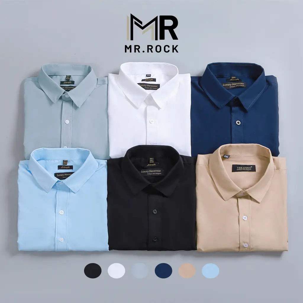 Áo Sơ Mi Nam Dài Tay Công Sở Chất Lụa Dày Chuẩn Form Tôn Dáng Đẹp Gấp Hộp Luxury