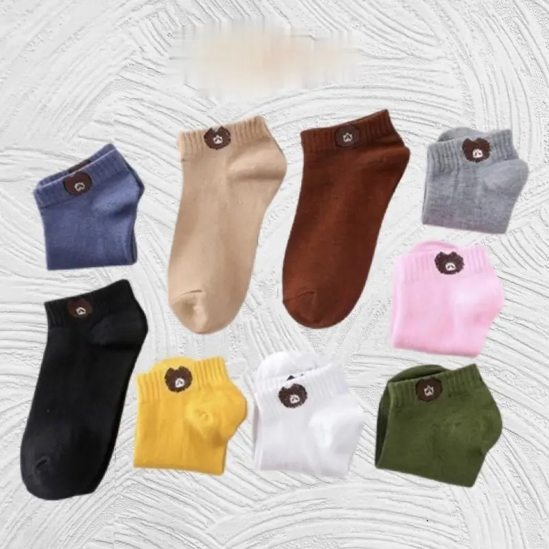 Kaos Kaki Pendek Motif Bear - Free Pouch (Warna Mix) - Wanita 1