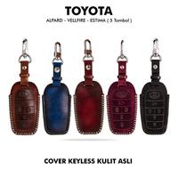 Gambar Jayuwan Cover Keyless TOYOTA ALPARD , VELLFIRE , ESTIMA - Brown dari Jayuwan Leather Kab. Garut 3 Tokopedia