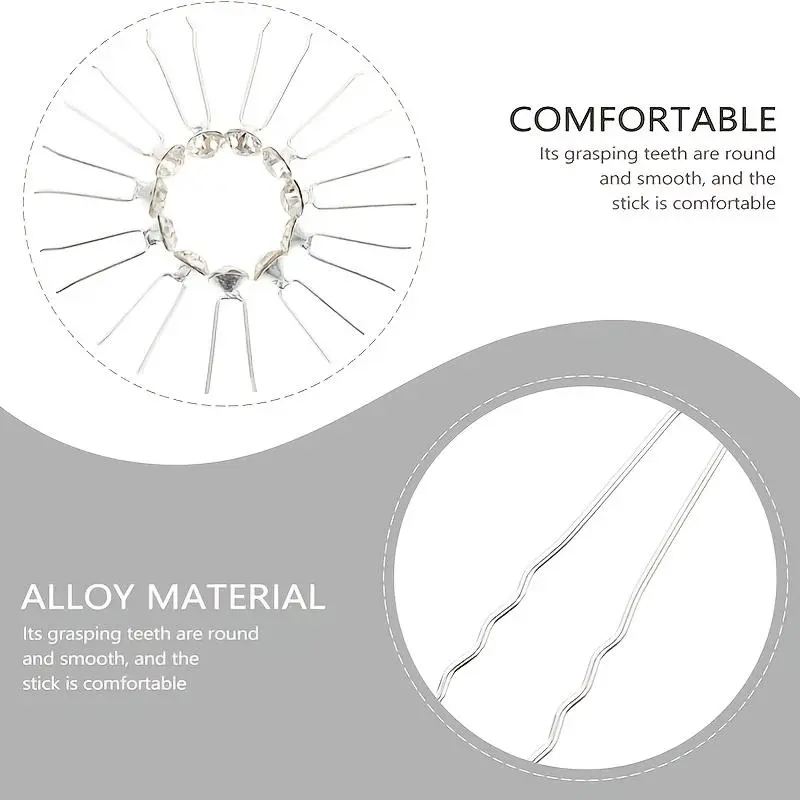 20pcs Rhinestone Decorated Alloy Hair Pin, Bridal Wedding Hair Accessories, Sparkling Hair Accessories for Wedding Bridal Party Formal Occasions 2
