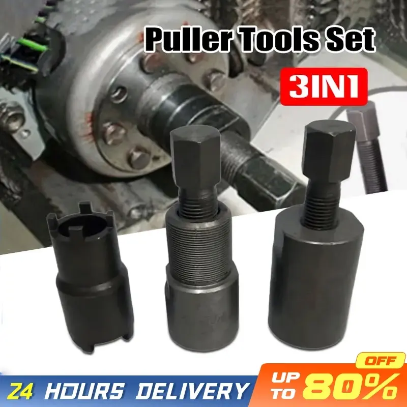 Durable Steel Magneto Puller Set with 4-Pin Socket Spanner Tool and Honda Locknut Removal Capability alignment tool tire tools