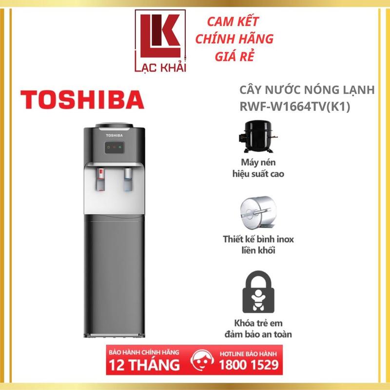 Cây nước nóng lạnh Toshiba RWF-W1664TV(K1), Có đèn báo nóng lạnh, Có khoang đựng ly
