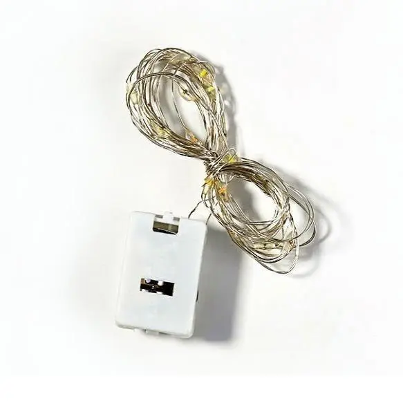 {Weixiao digital}  Dây Đèn Led Đom Đóm Trang Trí Có Sẵn Pin-Dây đèn Fairy Light Dùng Pin Cúc Áo