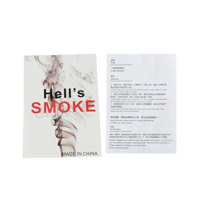 1SET / 5PCS 5*7/10*7 Finger Smoke Magic Trik Sulap Jari Keluar Asap Mainan Ajaib Mistis Prank 7