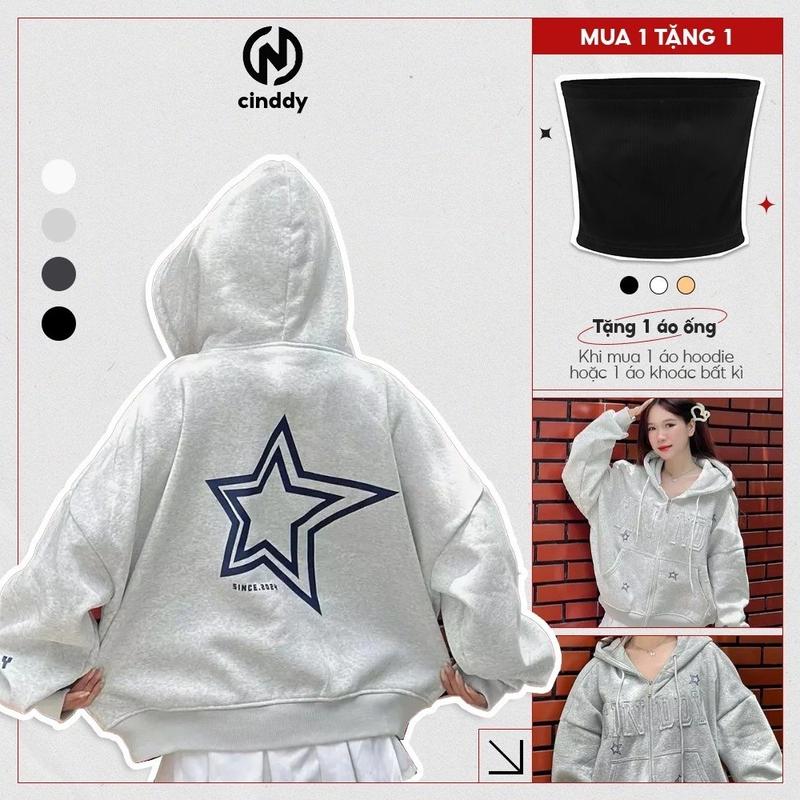 DEAL TRÊN LIVE HODDIE BOXY - Áo Khoác hoodie Zip Boxy CINDDYBRAND In Hình Ngôi Sao Nam Nữ - HBC004 New Nhung Top Hoodie Voi Dù áo khoác hoodie zip áo hoodie Tim hoodie hoodie rex Heart Heart hoodie boxy hoodie zip chống nắng