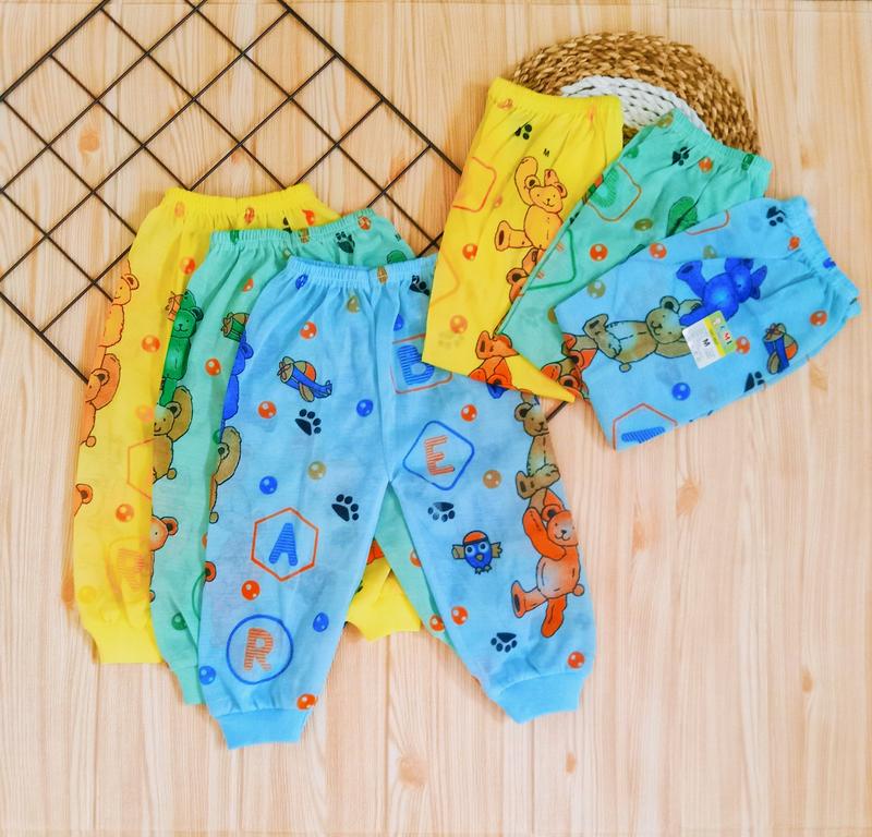 Product Introduction of 12 pcs celana panjang bayi karakter Nyaman Lembut Kuning dasar bentuk 2