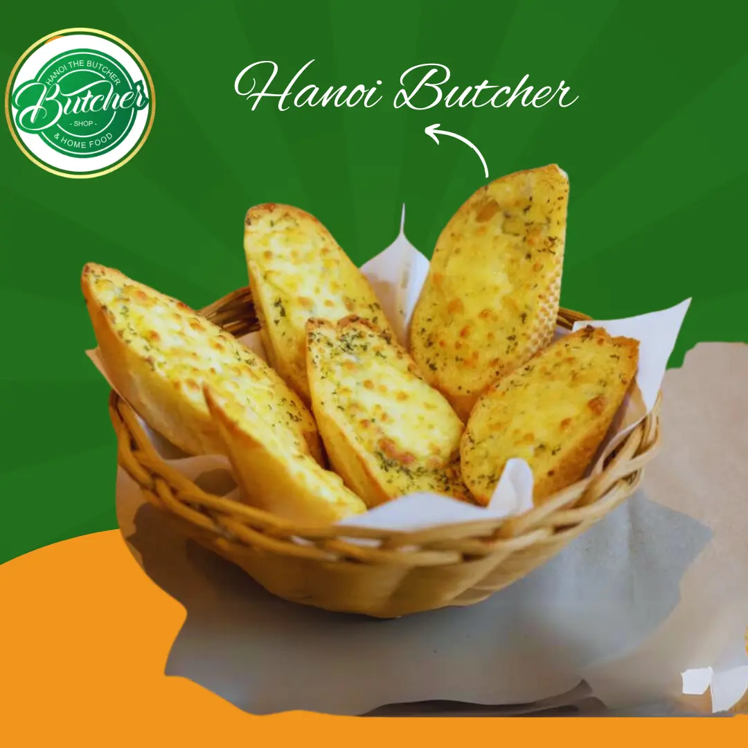 Bánh Mỳ Bơ tỏi thơm ngậy (4 lát) ăn kèm món Steak Bít tết
