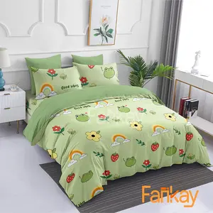 Bed Cover Set Sprei Frogy Mix Sage - Ukuran Lengkap 180x200 160x200 120x200 200x200 - Fankay Bedcover Sprei