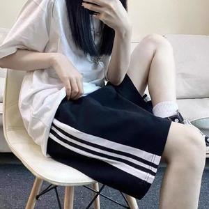 กางเกงกีฬาขาสั้น สำหรับผู้หญิง สไตล์เกาหลี ทรงหลวม เอวสูง กางเกงขากว้าง Capris วัสดุผ้าไหมน้ำแข็งแห้งเร็ว มาใหม่สำหรับฤดูร้อน