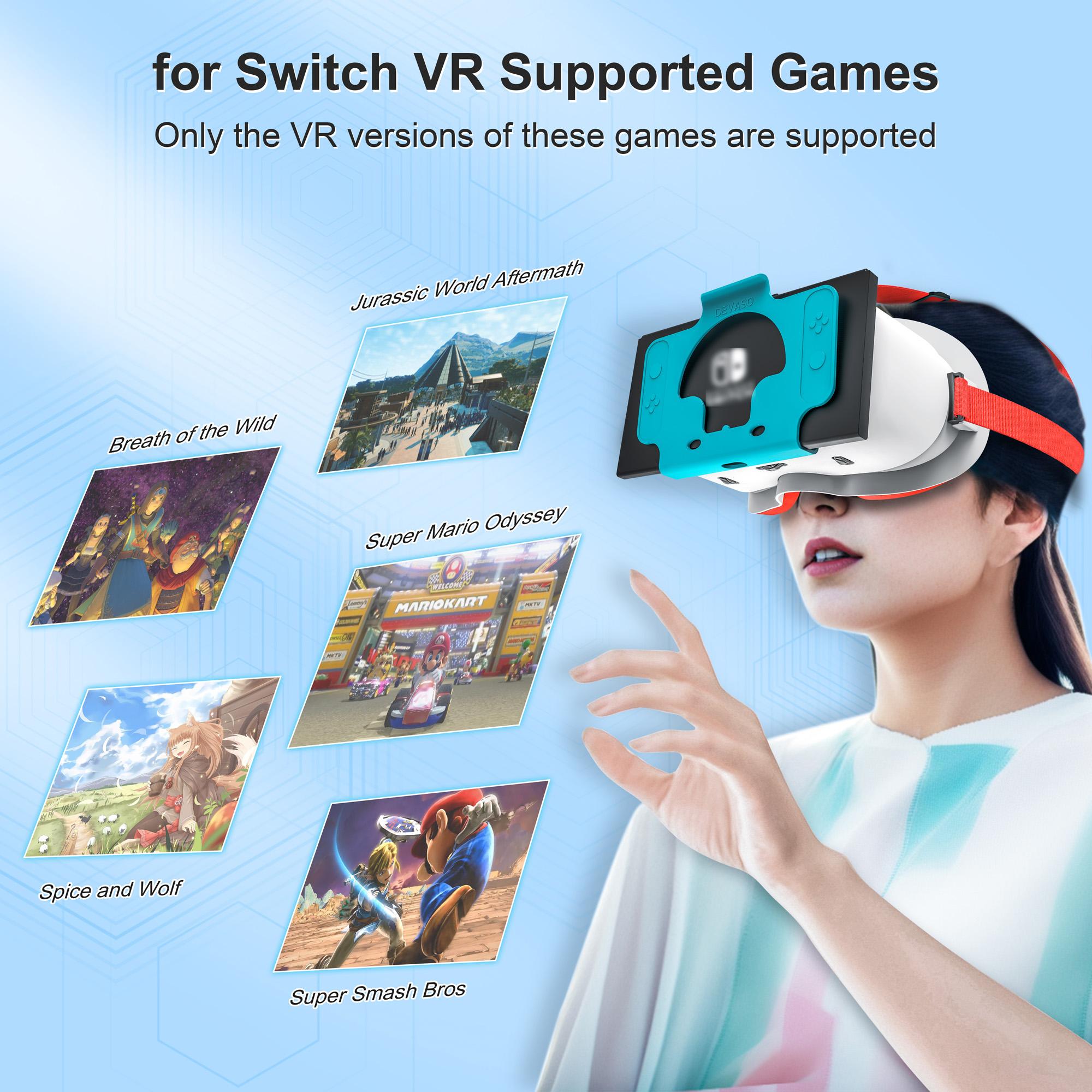VR Glasses for Nintendo Switch OLED 3D Glasses Virtual Reality Movies for Switch Game Headset Adjustable Big Lens VR Glasses - Image 2