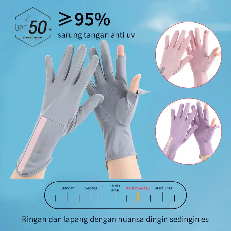 Sarung Tangan Gloves Sarung Tangan Anti Uv Motor Wanita Sarung Tangan Matahari Upf50 Sarung Motor