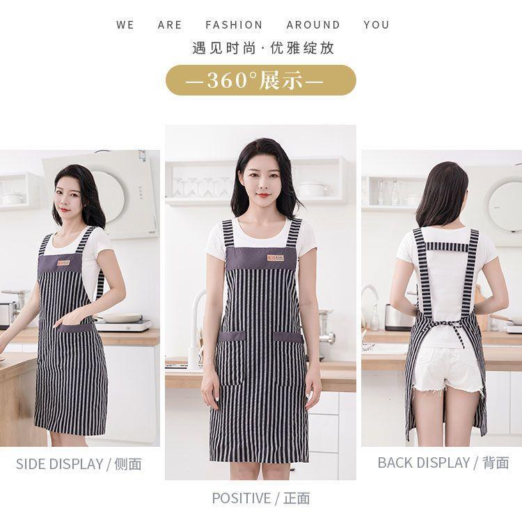 Product Introduction of Apron Kapas, Gaya Barat, Bahan Kapas Tulen, Bernafas, Sesuai untuk Dewasa, Sesuai untuk Kerja, Pakaian Kerja, Dapur dan Isi Rumah, Penutup Kalis Minyak, Sesuai untuk Wanita, Gaya Selebriti Internet 7