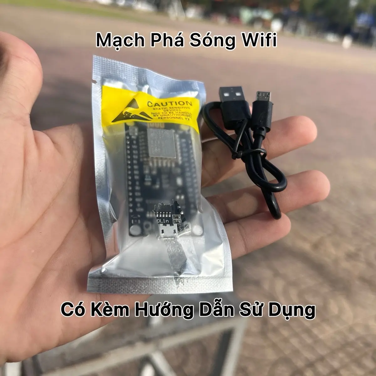 Mạch Thu Phát esp8266 Ngắt Sóng Wifi 2.4Ghz (Code Vip + Dây) Đồ Chơi Củ Loa Phụ Kiện Phone Kem Màn Hình