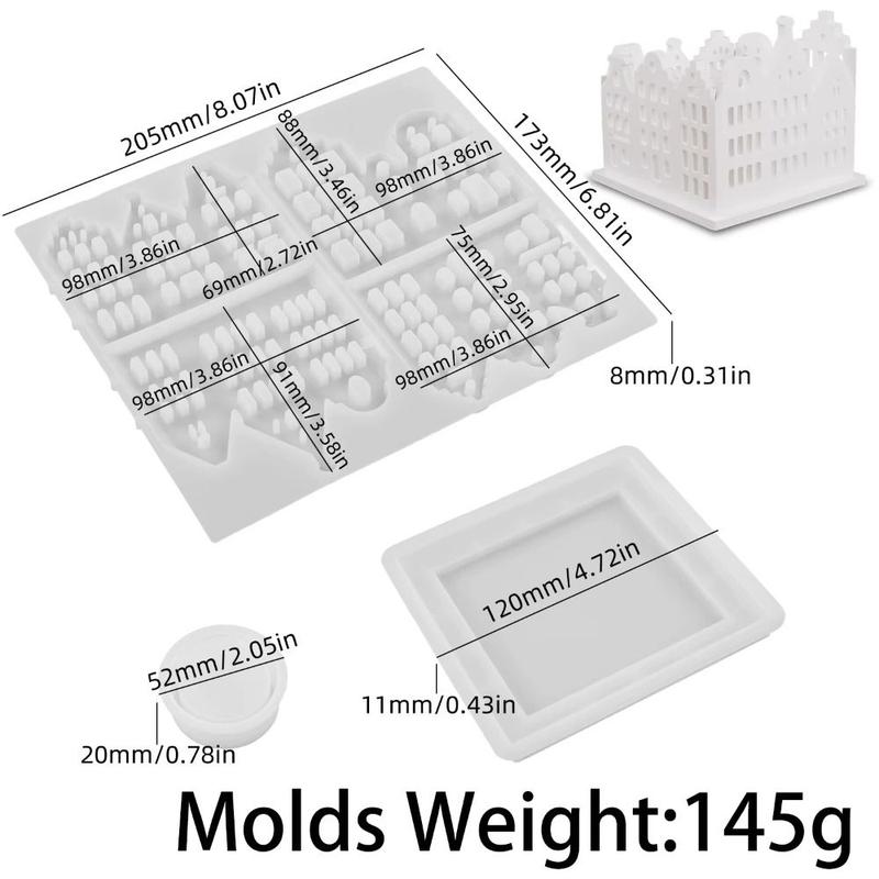 Creativity Silicone Hollow Candlestick Molds Epoxy Resin Square Candle Holder Mold DIY Craft Tea Lamp Holder Mold Home Decor 2