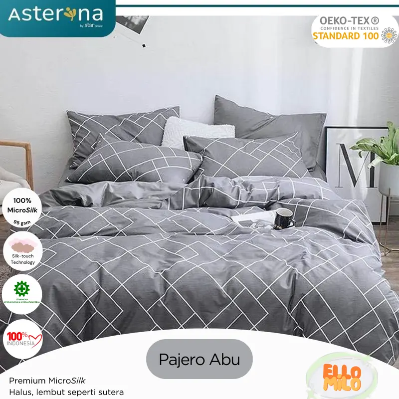 Sprei Set Motif Aesthetic Garis Garis Katun Microsilk (120x200 140x200 160x200 180x200) 2