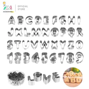 [BEST SELLER] CETAKAN WORTEL ANGKA & HURUF / CETAKAN KUE STAINLESS