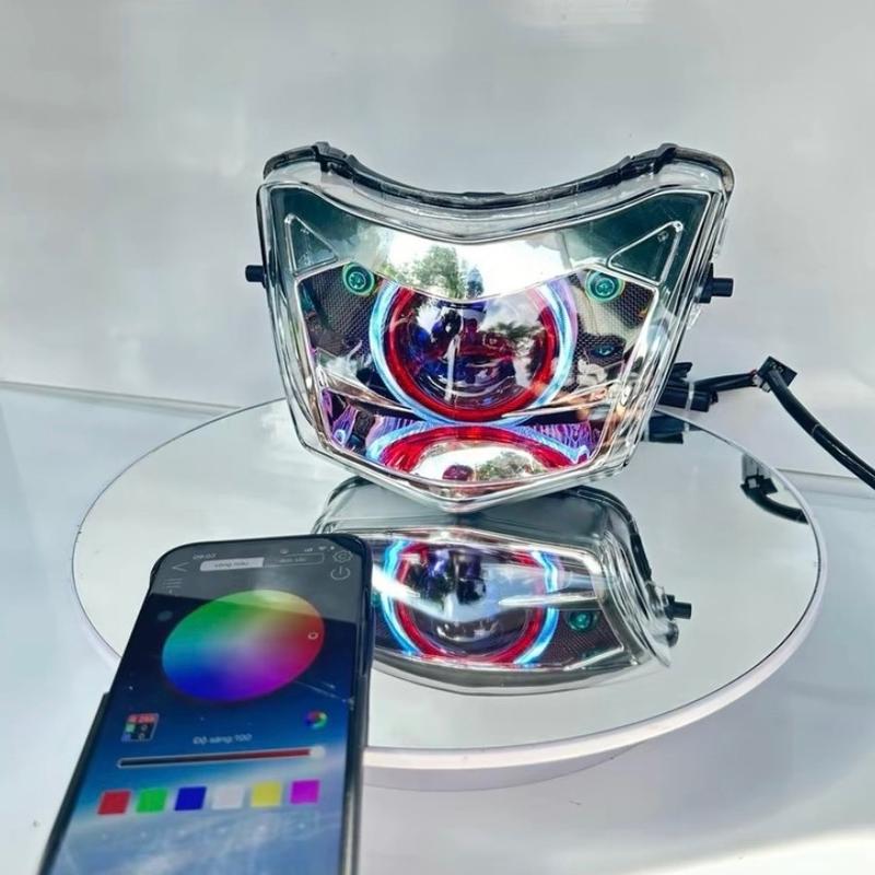 Pha đèn Wave SU độ Bi cầu M10v4 ligh và E11+ bảo hành 12 tháng