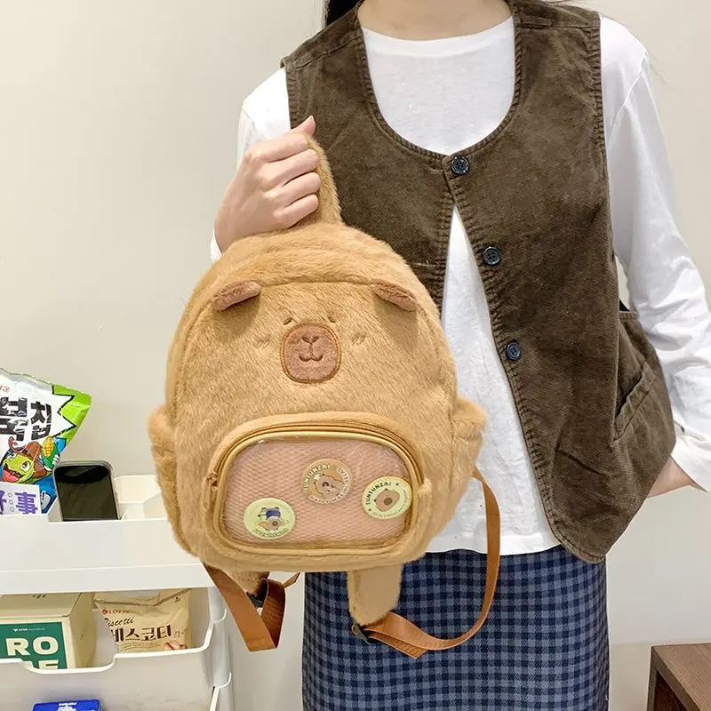 Large Capacity Bag Backpack for Girls New Multi-use Casual Oxford Cloth Bag Travel Bag School Bag Plush Cloth Bag Cute Backpack