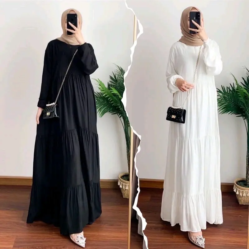 Hanum dres Polos Gamis Rayon Muslim