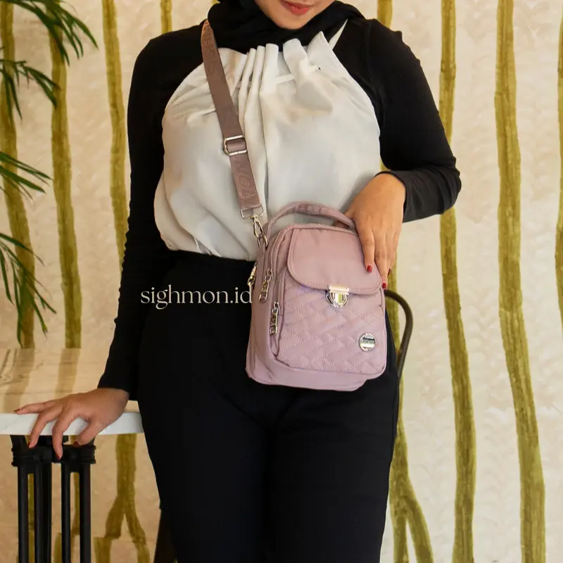 SIGHMON - Malika Bag - Tas Ransel Sling Bag Shoulder Bag 3 in 1 Import Wanita Premium Waterproof 5