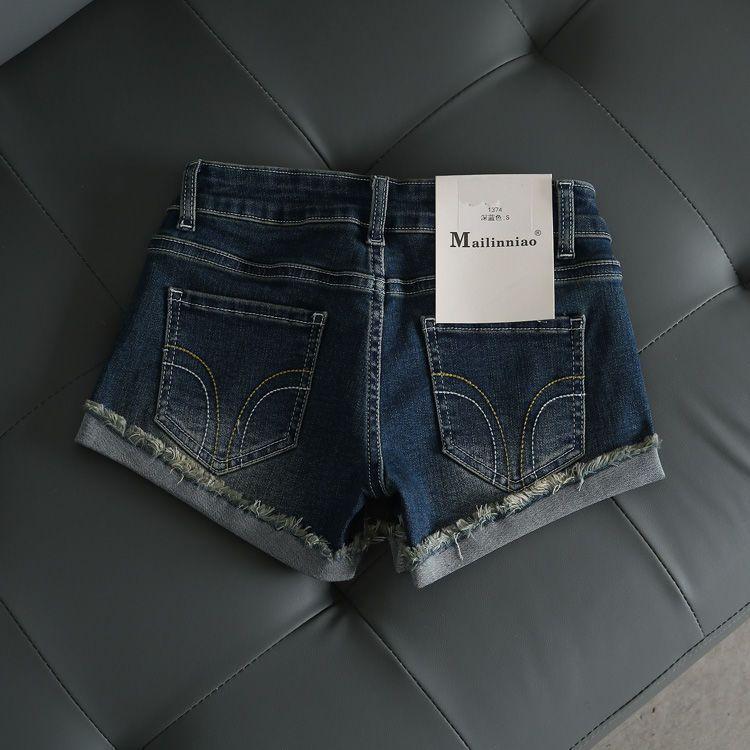 Product Introduction of Quần Short Denim Siêu Nhỏ Phong Cách Cổ Điển Mỹ Dành Cho Nữ, Mùa Hè, Phong Cách Instagram, Cạp Thấp, Quần Bó Co Giãn, Mỏng Và Cong, Quần Hot, Cô Gái Nóng Bỏng Pants Jean 8