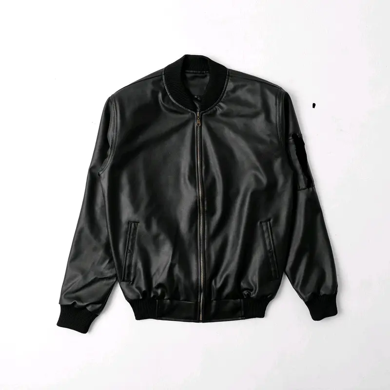 Jaket Kulit Bomber Viena / Jaket Kulit / Jaket Semi Kulit / Jaket Bomber / Jaket pria Kain Lembut Nyaman 0