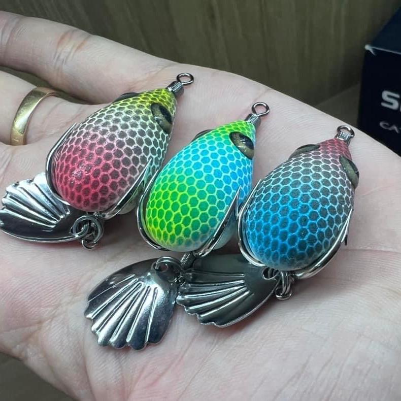Nhái hơi F35 lưỡi độ thép trắng . 73 fishing