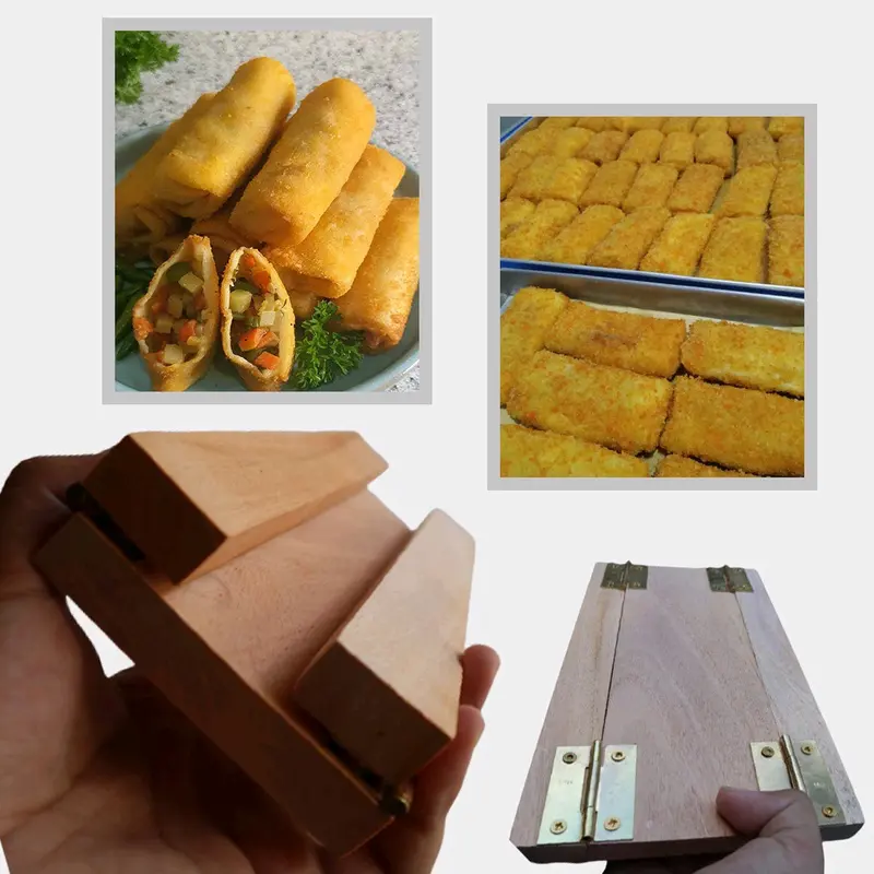 papan risolles satu set garpu pencelup kayu kitchenware 2